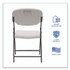 ICEBERG ENTERPRISES 64003 Rough n Ready Commercial Folding Chair, Supports Up to 350 lb, 15.25" Seat Height, Platinum Seat, Platinum Back, Black Base