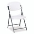 ICEBERG ENTERPRISES 64003 Rough n Ready Commercial Folding Chair, Supports Up to 350 lb, 15.25" Seat Height, Platinum Seat, Platinum Back, Black Base