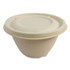 WORLD CENTRIC BBLSC12NLF Fiber Lids for Fiber Barrel Bowls, 4.7" Diameter, Natural, Paper, 500/Carton