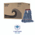 BOARDWALK LM30311L Cotton Mop Heads, Cotton/Synthetic, Large, Looped End, Wideband, Blue, 12/Carton