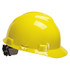 MSA V-Gard® Protective Cap-Style Hard Hat, Slotted, Fas-Trac® III Suspension, Standard Size, Yellow