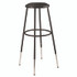 NATIONAL PUBLIC SEATING NPS® 6430H10 6400 Series Height Adjustable HD Vinyl Padded Steel Stool, Supports 500 lb, 30.5" to 38.5" Seat Height, Black Seat/Base