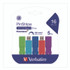 VERBATIM CORPORATION 70387 PinStripe USB 3.0 Flash Drive, 16 GB, Assorted Colors, 5/Pack