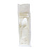 BOARDWALK 4COMBOKITPP Four-Piece Polypropylene Cutlery Kit, Mediumweight, Fork/Knife/Napkin/Spoon, Plastic, White, 250/Carton