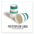 PERK PK54366CT Paper Hot Cups, 10 oz, White/Teal, 500/Carton