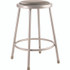 NATIONAL PUBLIC SEATING NPS® 6424 6400 Series Fixed Height Heavy Duty Vinyl Padded Steel Stool, Backless, Supports 500 lb, 24" Seat Height, Gray Seat/Base