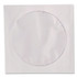 VERBATIM CORPORATION 70126 CD/DVD Sleeves, 1 Disc Capacity, Clear/White, 50/Box