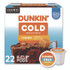 KEURIG DR PEPPER Dunkin'® 5000375314 Cold Iced Coffee K-Cups, Caramel, 0.44 oz, 22/Box