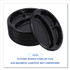 BOARDWALK PLTHIPS10BL3 Hi-Impact Plastic Dinnerware, 3-Compartment Plate, 10" dia, Black, 125/Sleeve, 4 Sleeves/Carton