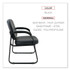 ALERA RL43C16 Alera Genaro Series Faux Leather Half-Back Sled Base Guest Chair, 25" x 24.80" x 33.66", Black Seat, Black Back, Black Base