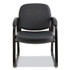 ALERA RL43C16 Alera Genaro Series Faux Leather Half-Back Sled Base Guest Chair, 25" x 24.80" x 33.66", Black Seat, Black Back, Black Base