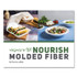 VEGWARE VWHC91NFA Nourish Molded Fiber Takeout Containers, Compostable, 9 x 9 x 3, Natural, Sugarcane, 200/Carton