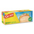 CLOROX SALES CO. Glad® 57263BX Zipper Food Storage Plastic Sandwich Bags, 6.63 x 5.88, Clear, 50 Bags/Box