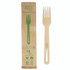 WORLD CENTRIC FOBBI Bamboo Cutlery, Fork, Paper, Natural, 750/Carton