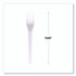 ECO-PRODUCTS,INC. EPS017W Plantware CPLA Cutlery, Individually Wrapped, Fork, Plastic, White, 1,000/Carton