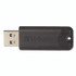 VERBATIM CORPORATION 70902 Pinstripe USB 3.2 Flash Drive, 32 GB, Black 10/Pack