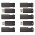 VERBATIM CORPORATION 70902 Pinstripe USB 3.2 Flash Drive, 32 GB, Black 10/Pack
