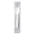 DART SOLO® MOW60007 Regal Mediumweight Cutlery, Individually Wrapped, Spork, Plastic, White, 1,000/Carton