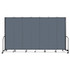 SCREENFLEX PORTABLE PARTITIONS CFSL747DB Portable Room Divider, 13 ft 1" x 0.75" x 7 ft 4", Vinyl/Fiberglass/Steel, Blue
