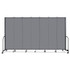 SCREENFLEX PORTABLE PARTITIONS CFSL747DG Portable Room Divider, 13 ft 1" x 0.75" x 7 ft 4", Vinyl/Fiberglass/Steel, Gray