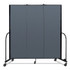 SCREENFLEX PORTABLE PARTITIONS CFSL603DB Portable Room Divider, 5 ft 9" x 0.75" x 6 ft, Vinyl/Fiberglass/Steel, Blue