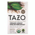 STARBUCKS COFFEE COMPANY Tazo® TAZ00303BX Tea Bags, Organic Awake English Breakfast, 16/Box