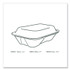 VEGWARE VWHC96NFA Nourish Molded Fiber Takeout Containers, Compostable, 6.1 x 9 x 2.9, Natural, Sugarcane, 200/Carton
