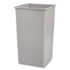 RUBBERMAID COMMERCIAL PROD. 3959 GRA Untouchable Square Waste Receptacle, 50 gal, Plastic, Gray