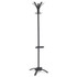 ALBA PMCLEON CLEO Coat Stand, Stand Alone Rack, Ten Knobs, Steel/Plastic, 19.75w x 19.75d x 68.9h, Black