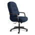 HON COMPANY 2091CU98T Pillow-Soft 2090 Series Executive High-Back Swivel/Tilt Chair, Supports Up to 300 lb, Navy Seat/Back, Black Base