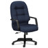 HON COMPANY 2091CU98T Pillow-Soft 2090 Series Executive High-Back Swivel/Tilt Chair, Supports Up to 300 lb, Navy Seat/Back, Black Base