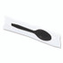 BERK ENTERPRISES INC Berkley Square BEP90206 Dispens-a Spoon, Individually Wrapped, Mediumweight Spoon, Plastic, Black, 100/Box