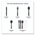 ECO-PRODUCTS,INC. EP-S113 100% Recycled Content Cutlery, Spoon, Plastic, Black, 50/Pack, 20 Pack/Carton