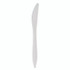 BERK ENTERPRISES INC Berkley Square 1011000 Mediumweight Polypropylene Cutlery, Knife, Plastic, White, 1,000/Carton