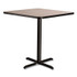 NATIONAL PUBLIC SEATING NPS® CT33636XC1GY Cafe Table, 36w x 36d x 36h, Square Top/X-Base, Gray Nebula Top, Black Base