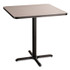 NATIONAL PUBLIC SEATING NPS® CT33636XC1GY Cafe Table, 36w x 36d x 36h, Square Top/X-Base, Gray Nebula Top, Black Base