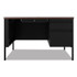 HIRSH INDUSTRIES SPACE SOLUTIONS 22652 Teachers Pedestal Desks, One Right-Hand Pedestal: Box/File Drawers, 48" x 30" x 29.5", Walnut/Black
