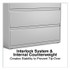 ALERA HLF4241LG Lateral File, 3 Legal/Letter/A4/A5-Size File Drawers, Light Gray, 42" x 18.63" x 40.25"