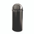RUBBERMAID COMMERCIAL PROD. 817088BK Marshal Classic Container, 25 gal, Plastic, Black