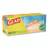 CLOROX SALES CO. Glad® 60771 Fold Top Food Storage Plastic Sandwich Bags, 6.5 x 5.5, Clear, 180 Bags/Box, 12 Boxes/Carton