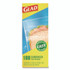 CLOROX SALES CO. Glad® 60771 Fold Top Food Storage Plastic Sandwich Bags, 6.5 x 5.5, Clear, 180 Bags/Box, 12 Boxes/Carton