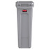 RUBBERMAID COMMERCIAL PROD. 354060GY Slim Jim with Venting Channels, 23 gal, Plastic, Gray