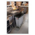 RUBBERMAID COMMERCIAL PROD. 354060GY Slim Jim with Venting Channels, 23 gal, Plastic, Gray