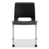 HON COMPANY MG201CU10 Motivate Four-Leg Stacking Chair, Supports 300 lb, 18.25" Seat Height, Onyx Fabric Seat, Black Back, Platinum Base, 2/Carton