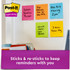 3M Post-it&reg; R33018SSAUCP Post-it&reg; Super Sticky Dispenser Notes - Energy Boost Color Collection