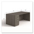 ALERA SVSPL7236WA Alera Seville Series Single Pedestal Desk, Left Pedestal, 72" x 36" x 29", Walnut