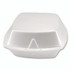 PLASTIFAR SA 12175 Foam Hinged Lid Containers, 6 x 6 x 3, White, Foam, 500/Carton