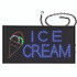 ALPINE INDUSTRIES ALP49713 LED Rectangular Ice Cream Sign, 19 x 10, Black Frame, Blue/Green/Orange/Red/White Graphics