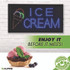 ALPINE INDUSTRIES ALP49713 LED Rectangular Ice Cream Sign, 19 x 10, Black Frame, Blue/Green/Orange/Red/White Graphics