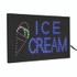 ALPINE INDUSTRIES ALP49713 LED Rectangular Ice Cream Sign, 19 x 10, Black Frame, Blue/Green/Orange/Red/White Graphics